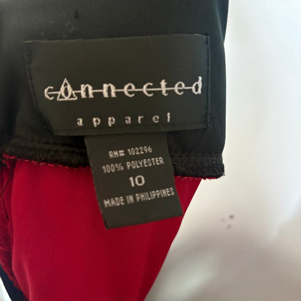 Y2K Connected Apparel Black‎ and Red Sleeveless Dress Size 10 - Picture 13 of 14